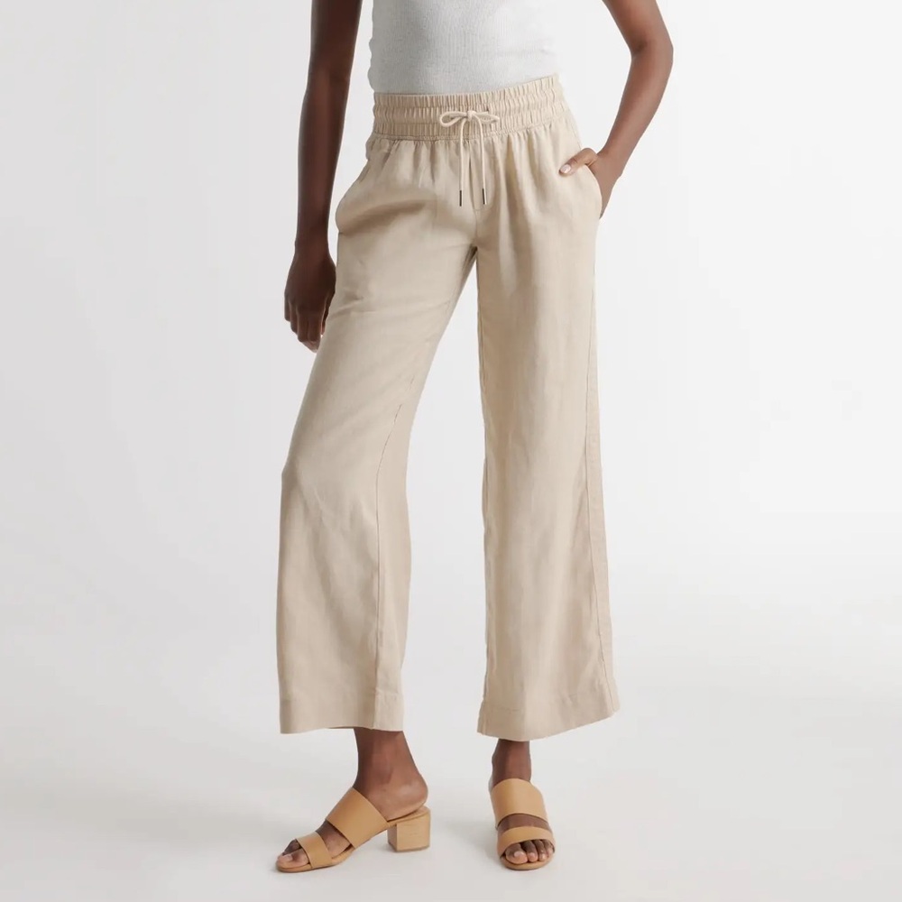 Quince Tan Wide Leg Pants